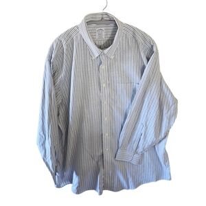 Men's Blue Striped Shirt Brooks Brothers 17 1/2 - 33 CL0033